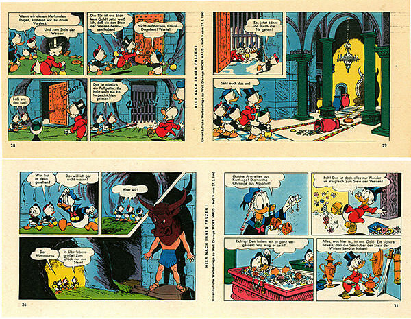 Micky Maus 9/1960 · 2 Beilagenstreifen (Z: 2+)