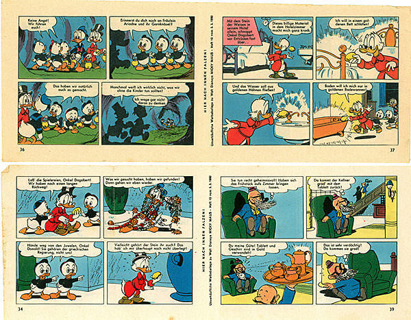 Micky Maus 10/1960 · 2 insert strips (Grade: 2-)