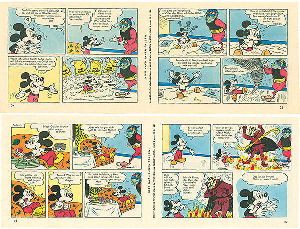 Micky Maus 9/1961 · 2 Beilagenstreifen (Z: 1-)