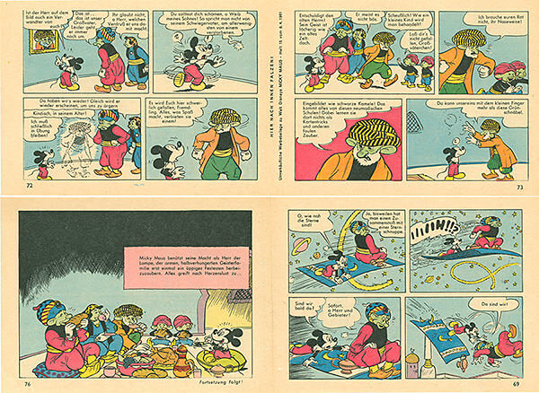 Micky Maus 15/1961 · 2 insert strips (Grade: 1-2)