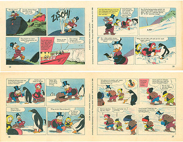 Micky Maus 16/1960 · 2 insert strips (Grade: 2-)
