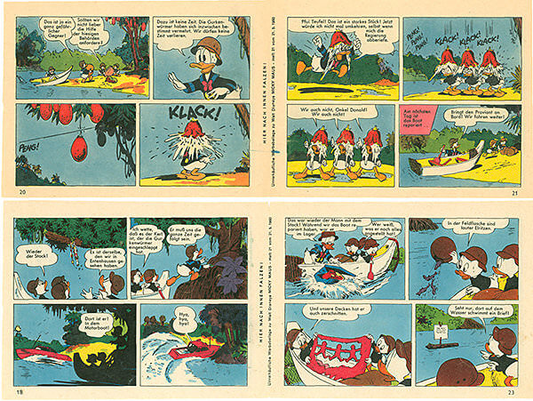 Micky Maus 21/1960 · 2 insert strips (Grade: 2-)