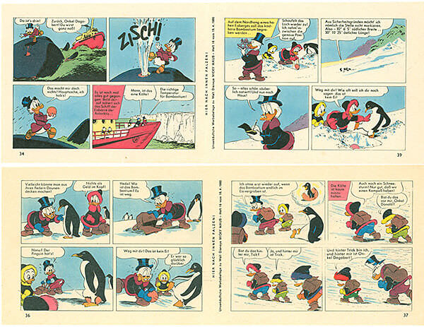Micky Maus 16/1960 · 2 Beilagenstreifen (Z: 2-)