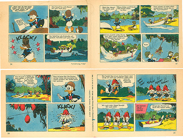 Micky Maus 21/1960 · 2 Beilagenstreifen (Z: 2-)