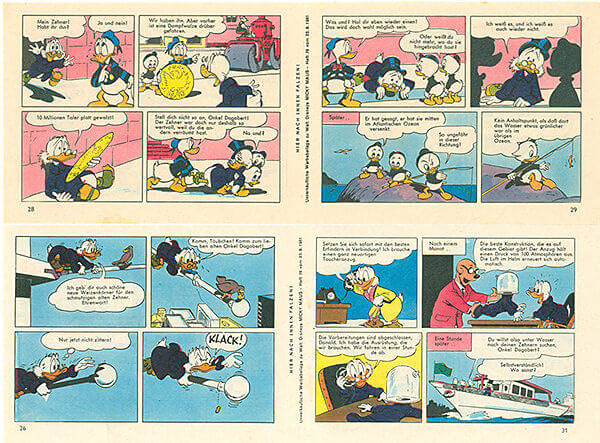 Micky Maus 39/1961 · 2 Beilagenstreifen (Z: 1-2)