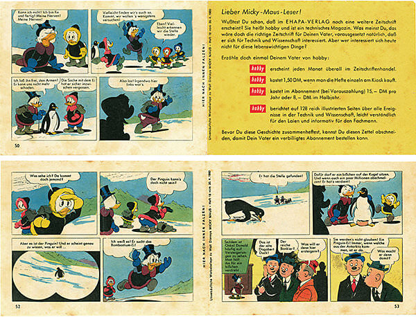 Micky Maus 18/1960 · 2 Beilagenstreifen (Z: 3)