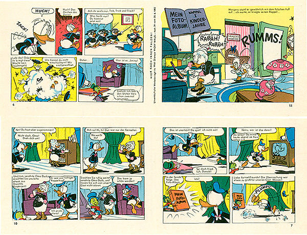 Micky Maus 34/1962 · 2 Beilagenstreifen (Z: 1-)