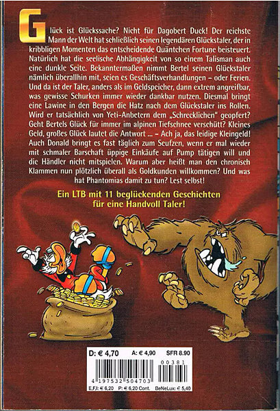 Lustiges Taschenbuch 381: Die dunkle Seite des Glückstalers (Z: 1)