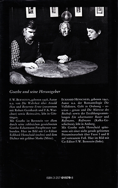 Unser Goethe. Ein Lesebuch (Hg. v. Eckhard Henscheid & F.W.Bernstein, Diogenes 1982)