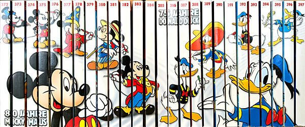 26 Bände Lustiges Taschenbuch / Nr. 372-397 mit komplettem Rückenbild 80 Jahre Micky Maus 75 Jahre Donald Duck