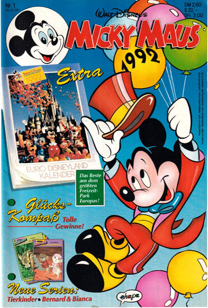 Micky Maus 1/1992 (Z: 1+)