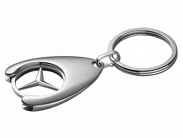 Mercedes-Benz Schlüsselanhänger "Brüssel" im Set mit Spaltring und drehbarem Mercedes-Stern