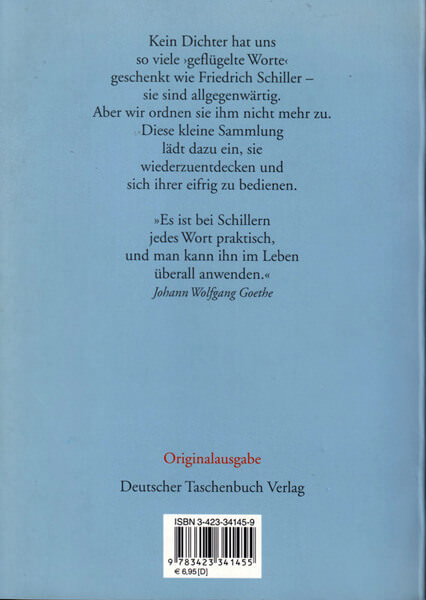 Johannes Prossliner: Kleines Lexikon der Schiller-Zitate (dtv Taschenbuch)