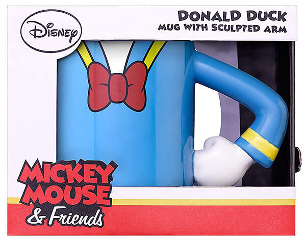 Becher Donald Duck mit modelliertem Arm