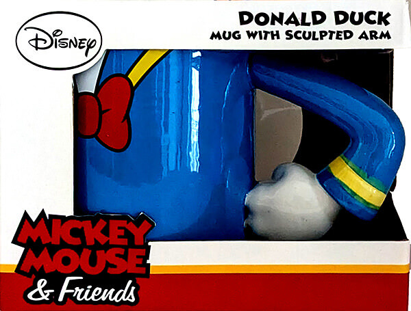 Becher Donald Duck mit modelliertem Arm