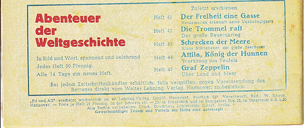 Pit & Alf 61: Die wilde Jagd (Lehning Piccolo) (Z: 2-3)