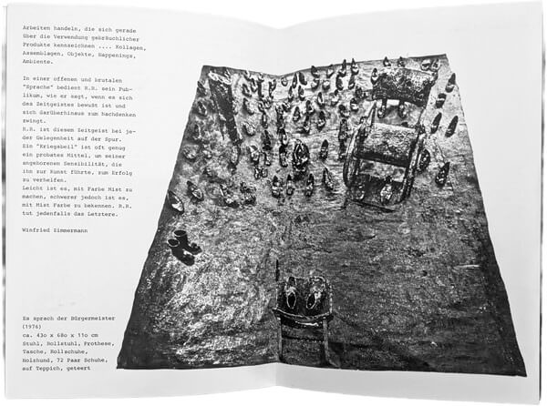 Raffael Rheinsberg Werkübersicht 1976-1977 (Kunsthalle Kiel 1977)