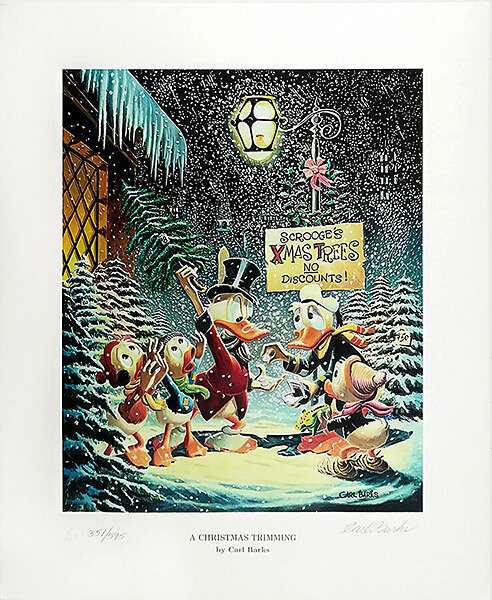 Carl Barks: A Christmas Trimming Lithographie
