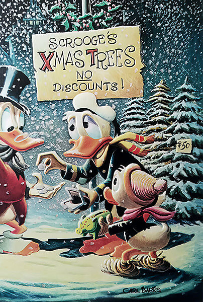 Carl Barks: A Christmas Trimming Lithographie