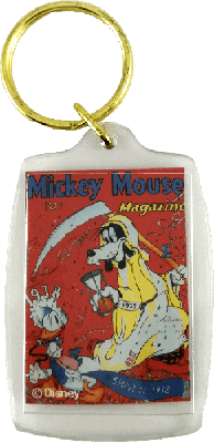 Key Ring Comic Book Cover "Mickey Mouse Magazine V3#4: Spirit of 1938"