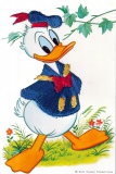 Stoffkleidung-Postkarte Donald Duck