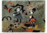 Postkarte Interduck "Kennen Sie den Weg zum Bahnhof, Herr Miró?"