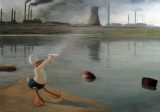 Postcard Kaj Stenvall "Duck in Basic Power"