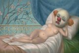 Marion Peck: "Lady Clown" Canvas-Druck 46x30cm