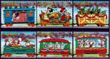 Briefmarkenteilsatz "Micky's Christmas Train" 6 Werte / St. Vincent 1988