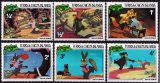 Briefmarkenteilsatz "Christmas 1981 Uncle Remus" 6 Werte / Turks & Caicos Islands