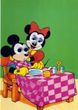 Postcard with wiggle eyes "Minnis Bib for Mickey"