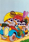 Postcard with wiggle eyes "Beach Excursion with the Ducks"