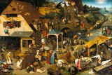 Pieter Breughel the Elder: "The Netherlandish Proverbs" Canvas Print(163x117cm)