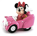 Pencil sharpener Minnie waving in car (APPLAUSE)