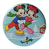 Mickey and Minnie button with pin Ø 7cm