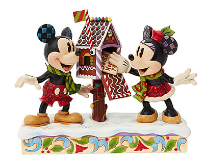 Mickey & Minnie Mouse Posting a Christmas Letter "Letter to Santa" signed FIRST EDITION Figure (DISNEY TRADITIONS)