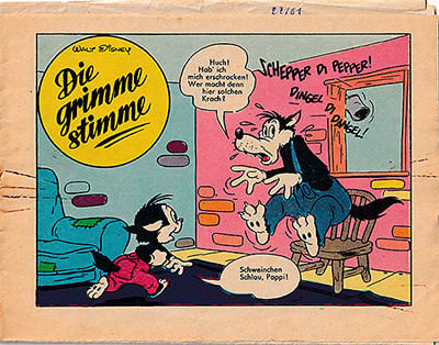 Micky Maus insert strips "Die grimme Stimme". 6 strips, complete (Grade: 2-3)