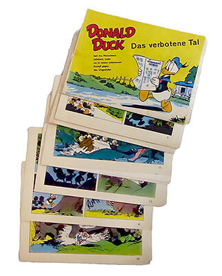 Micky Maus insert strips "Donald Duck - Das verbotene Tal". 13 strips, complete (Grade: 2)