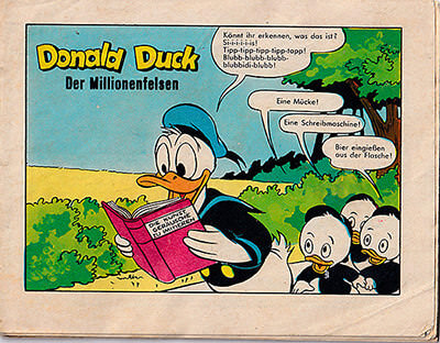 Micky Maus insert strips "Donald Duck - Der Millionenfelsen". 10 strips, complete (Grade: 2+)