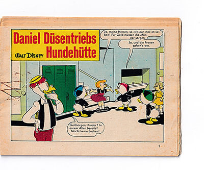 Micky Maus insert strips "Daniel Düsentriebs Hundehütte". 6 strips, complete (Grade: 2)