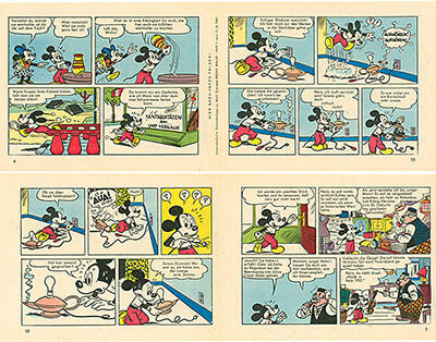 Micky Maus 7/1961 · 2 insert strips (Grade: 1-2)