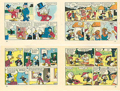 Micky Maus 35/1961 · 2 insert strips (Grade: 1-2)
