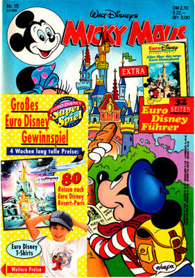 Micky Maus 15/1992 (Grade: 1+)