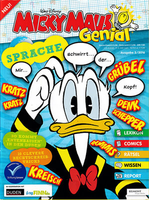 Micky Maus Genial 3/2016 (Grade: 1-2)