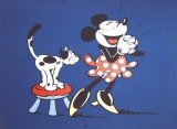 Poster Print "Couple Minnie et le chat" (Serigraphie)