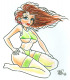Dick Heins: Original drawing Pin-up girl