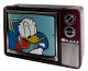 Blechdose in Fernseherform mit Donald Duck ("5 vor 12!")