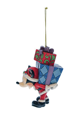 Weihnachtsbaumhänger Micky Maus mit Geschenken auf dem Rücken (DISNEY TRADITIONS) Figur