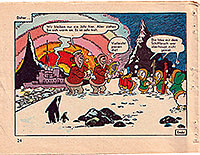 Micky Maus insert strips "Donald Duck - Unverhoffte Reise". 6 strips, complete (Grade: 2)