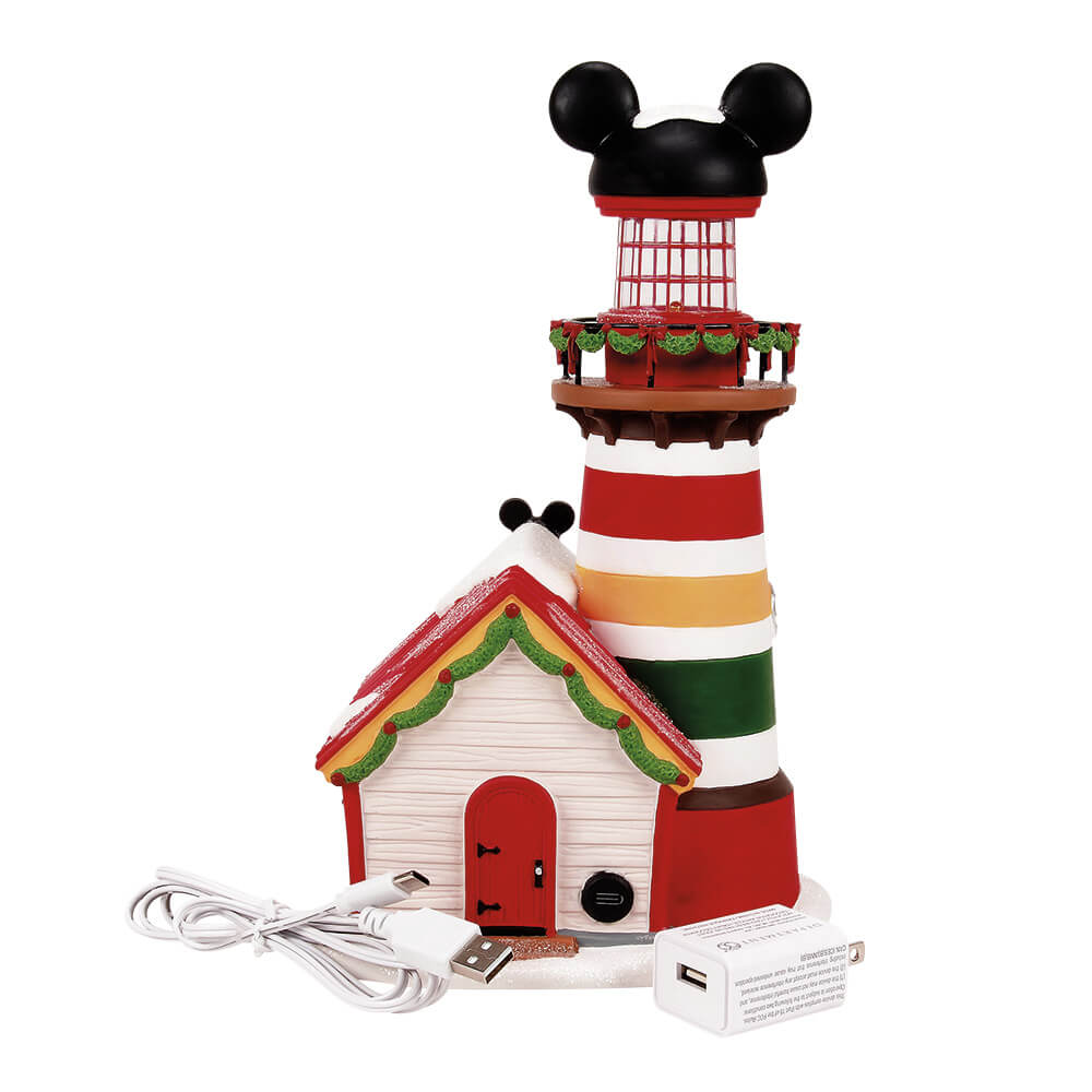 Ausschau halten nach dem Weihnachtsmann (DISNEY VILLAGE BY D56) Figur beleuchtet USB